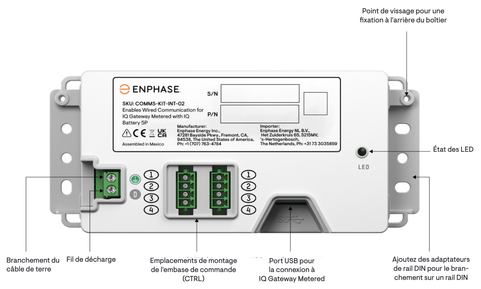 Enphase Energy - Kit de communication 2 INT pour batterie 5P